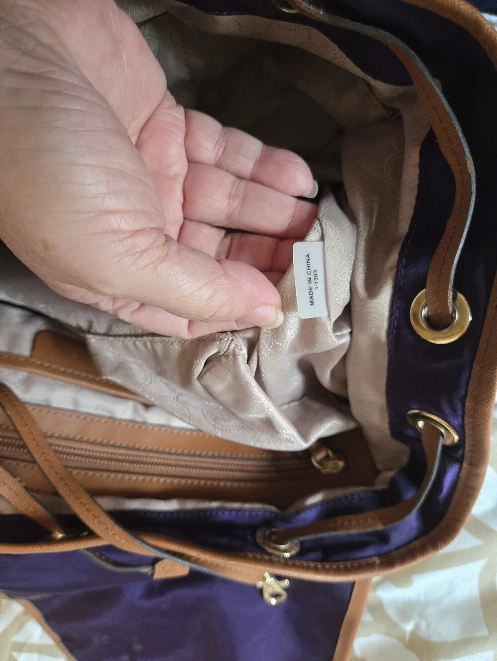 Michael Kors Kempton Purple Nylon Backpack Bag